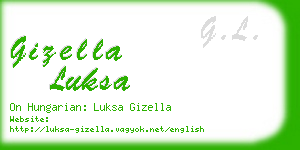 gizella luksa business card